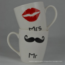 Set of 2 Coffee or Tea Mugs "Mr. and Mrs mugs" - Ceramic Mugs Gift Set - For Marriage and other Loving Couples